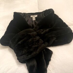 Black Faux Fur Stole/Wrap